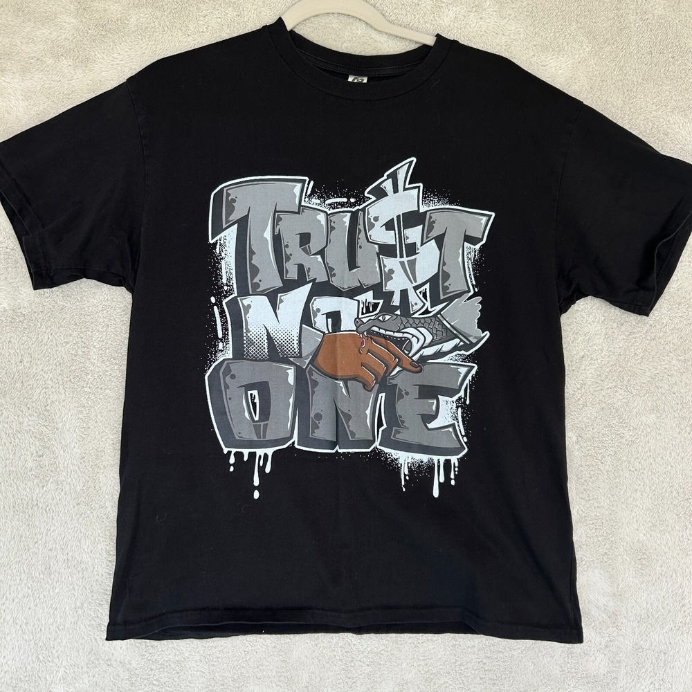 Shirt to Match Jordan Retro 12 XII Flu Game-Trust No One Black T-Shirt M
